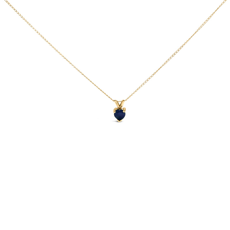 Bids.com 14K White Gold 5X5 MM Heart Shaped Purple Amethyst Solitaire Pendant Necklace Necklaces White Smoke Yellow.Gold / 18 / Blue Sapphire