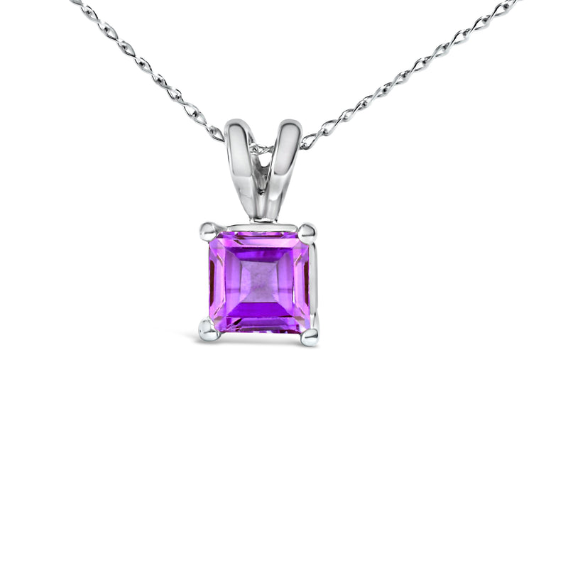 Bids.com 14K White Gold 5x5 MM Square Shaped Purple Amethyst Solitaire Pendant Necklace Necklaces White Smoke White.Gold / 18 / Purple Amethyst,White.Gold / 18 / Green Emerald,White.Gold / 18 / Red Garnet,White.Gold / 18 / Red Ruby,White.Gold / 18 / Blue Sapphire,Yellow.Gold / 18 / Purple Amethyst,Yellow.Gold / 18 / Green Emerald,Yellow.Gold / 18 / Red Garnet,Yel