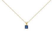 Bids.com 14K White Gold 5x5 MM Square Shaped Purple Amethyst Solitaire Pendant Necklace Necklaces White Smoke Yellow.Gold / 18 / Blue Sapphire