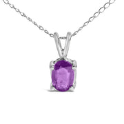 Bids.com 14K White Gold 6x4MM Oval Shaped Purple Amethyst Solitaire Pendant Necklace Necklaces White Smoke White.Gold / 18 / Purple Amethyst,White.Gold / 18 / Green Emerald,White.Gold / 18 / Red Garnet,White.Gold / 18 / Red Ruby,White.Gold / 18 / Blue Sapphire,Yellow.Gold / 18 / Purple Amethyst,Yellow.Gold / 18 / Green Emerald,Yellow.Gold / 18 / Red Garnet,Yel