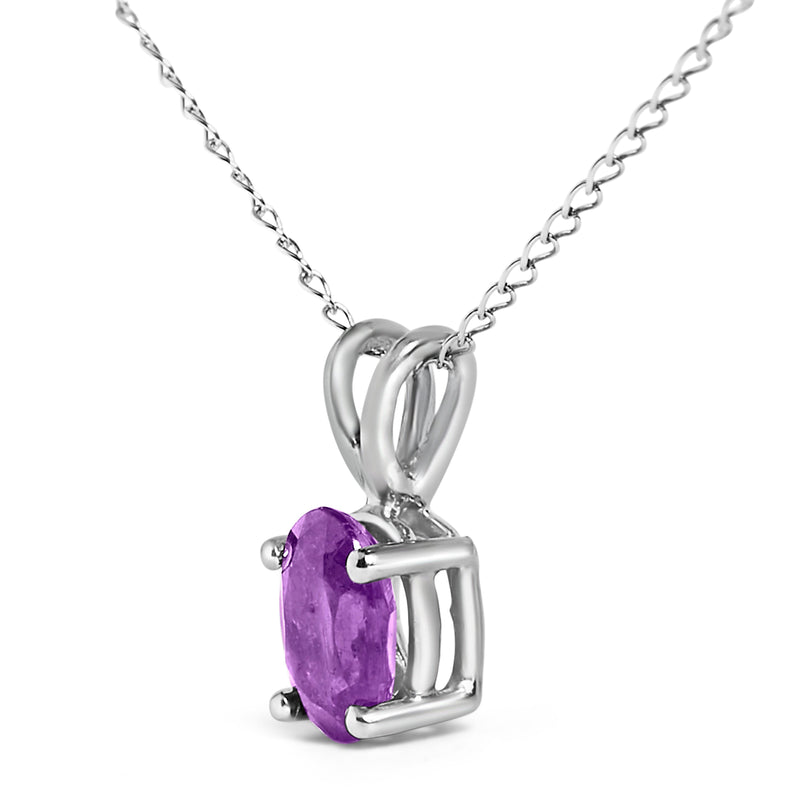 Bids.com 14K White Gold 6x4MM Oval Shaped Purple Amethyst Solitaire Pendant Necklace Necklaces White Smoke White.Gold / 18 / Purple Amethyst,White.Gold / 18 / Green Emerald,White.Gold / 18 / Red Garnet,White.Gold / 18 / Red Ruby,White.Gold / 18 / Blue Sapphire,Yellow.Gold / 18 / Purple Amethyst,Yellow.Gold / 18 / Green Emerald,Yellow.Gold / 18 / Red Garnet,Yel