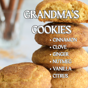 Brigid Trading Company Grandma's Cookies Soy Wax Candle - Cinnamon, Clove, Nutmeg, Ginger, Vanilla, and Citrus Aromatherapy Candle Light Gray 7oz amber jar,3oz pewter tin