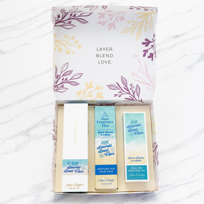 MIXOLOGIE Mixologie 30A Emerald Coast Vibes Collection Destination White Smoke Perfume Party Gift Set