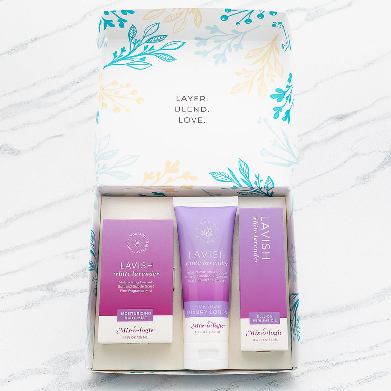 MIXOLOGIE Mixologie Lavish (white lavender) Women's Products White Smoke Gift Set Trio