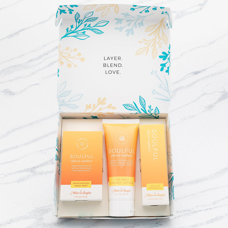 MIXOLOGIE Mixologie Soulful (Sheer Amber) Women's Products Lavender Gift Set Trio