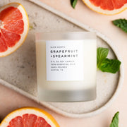 Slow North Grapefruit + Spearmint - Signature Candle Frosted Candles Light Gray