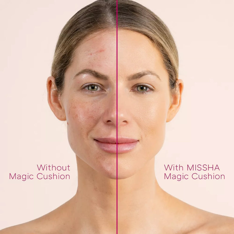 AsiaBeautyMall Missha M Magic Cushion Cover Lasting #23 Neutral Medium Beige Foundation Antique White