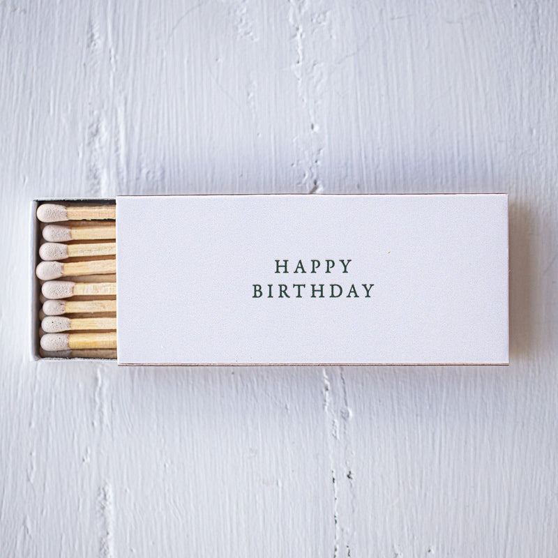 Rosy Rings Sentiment Matches Matches Light Gray Happy Birthday
