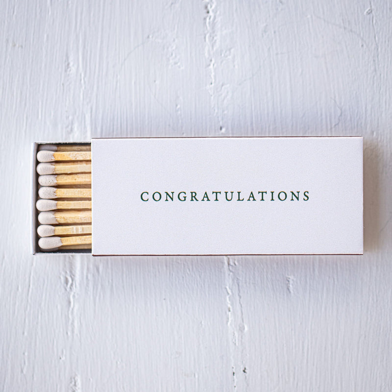 Rosy Rings Congratulations Sentiment Matches Matches Light Gray Congratulations