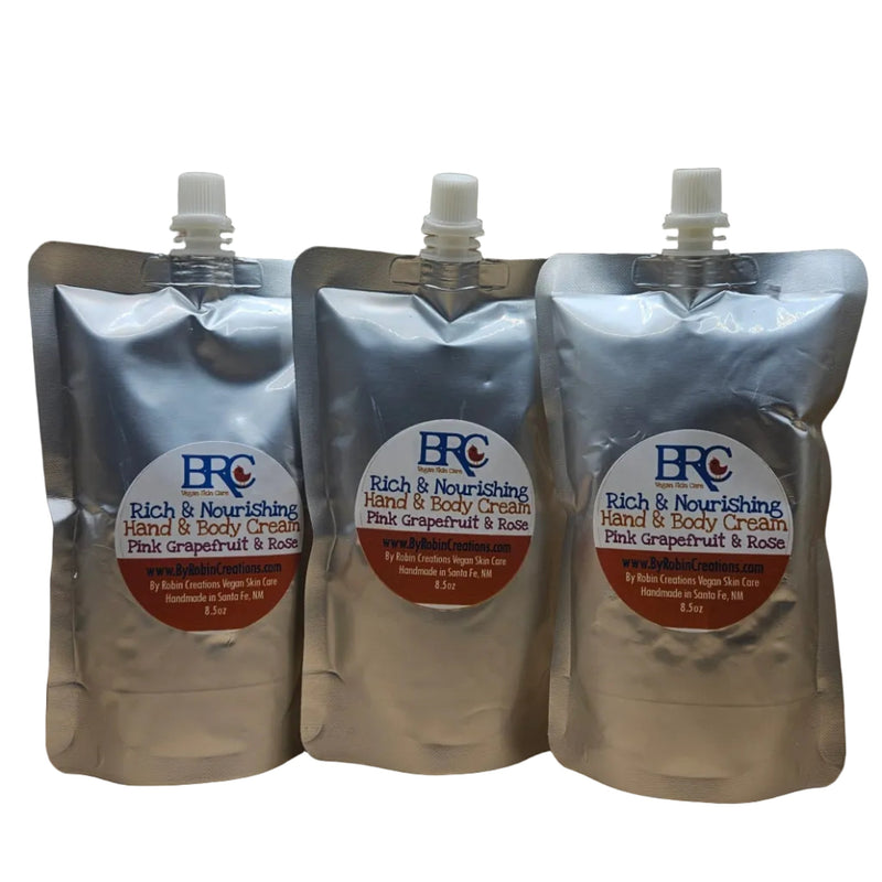 By Robin Creations Vegan Ultra-Moisturizing Hand & Body Cream Lotion & Moisturizer White Smoke Lemongrass Eucalyptus / 1 (3.4 oz) Biodegradable Tube,Lemongrass Eucalyptus / 3 (3.4 oz) Biodegradable Tubes,Jasmine Gardenia / 1 (3.4 oz) Biodegradable Tube,Jasmine Gardenia / 3 (3.4 oz) Biodegradable Tubes,Pink Grapefruit & Damask Rose / 1 (3.4 oz) Biod