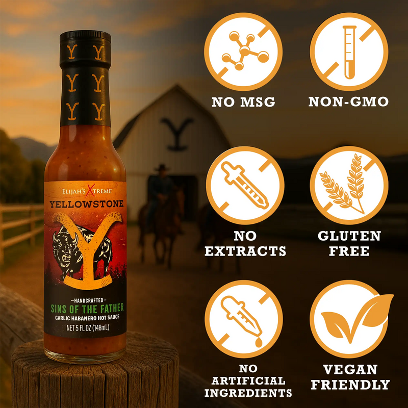 Elijah's Xtreme Sins of the Father (Garlic Habanero) Hot Sauce Black