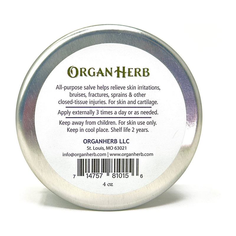 OrganHerb OrganHerb Organic Comfrey Salve (Gavez) 4 oz - A Natural, Unscented Balm for Muscles, Joints, and Skin Support Organic Salves Antique White