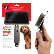 Warren London Gel-Handle Slicker Brush Pet Combs & Brushes White Smoke