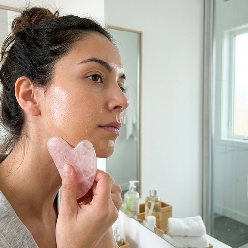By Robin Creations Rose Quartz Gua Sha Facial Massaging Stone Accessories & Containers Lavender 1 Stone,3 Stones