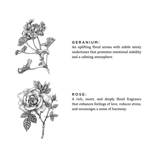 Slow North Geranium + Rose - Signature Candle Frosted Candles White Smoke