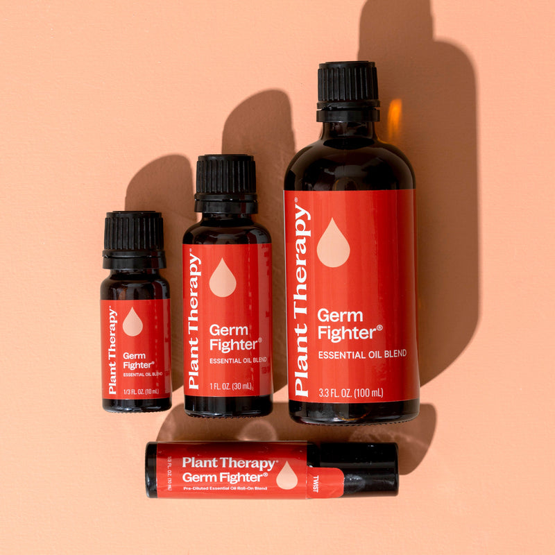Plant Therapy Germ Fighter Essential Oil Blend Pre-Diluted Roll-On Essential Oil Navajo White 10 mL