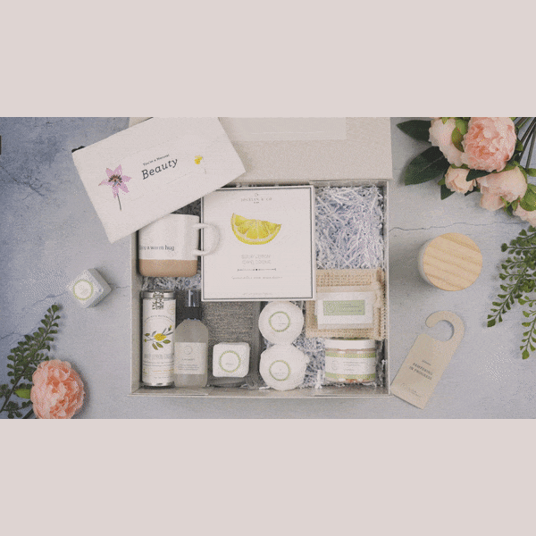 Lizush Get Well Gift Basket, All Natural Care Package Gift set for new mom Dark Gray No,Yes