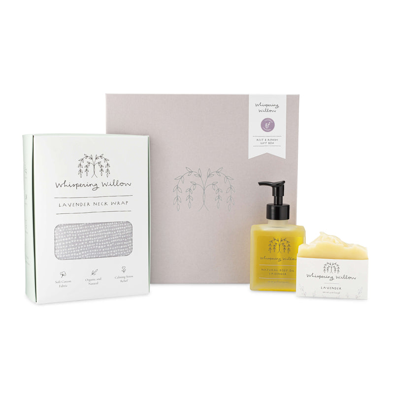 Whispering Willow Eucalyptus & Mint Rest & Renew Gift Box Gift Light Gray