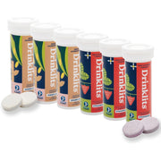 Drinklits Ginger-Lime Daily Hydration Mix & Strawberry Daily Immune Support - 6 Tubes | 60 Servings Hydration Electrolyte Tablets White Smoke