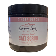 Cimarron Creek Essentials Ginger Peach Organic Salt Scrub Bath & Body Rosy Brown 22oz