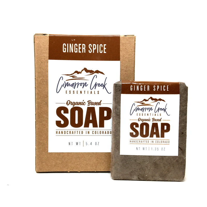 Cimarron Creek Essentials Ginger Spice Organic Bar Soap 5.4oz Bath & Body Sienna Full Bar,Travel Bar