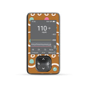 Peelz Gingerbread Sticker for DEXCOM G7 and G6 Touchscreen Receiver Peelz/Stickers Dim Gray