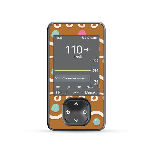 Peelz Gingerbread Sticker for DEXCOM G7 and G6 Touchscreen Receiver Peelz/Stickers Dim Gray