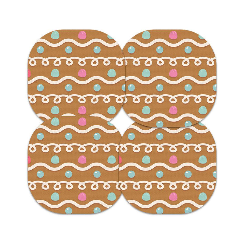 Peelz Gingerbread Overpatch Tape - Pump Peelz Patch Medical Tape Sienna 12-Pack (Set of 12 Patches),4-Pack (Set of 4 Patches),1-Single (One Patch)