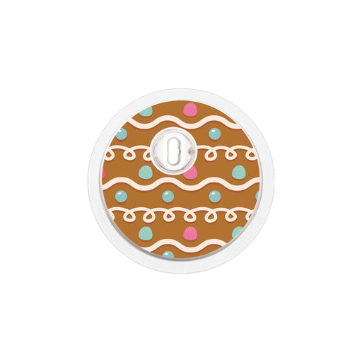 Peelz Gingerbread Sticker Designed for the FreeStyle Libre 3 Plus & Lingo  Sensor Peelz/Stickers White Smoke 4-pack (Set of 4 Stickers)