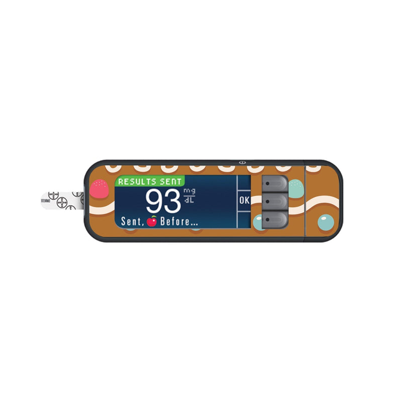 Peelz Gingerbread Sticker for Bayer Contour Next Glucometer Peelz/Stickers White Smoke