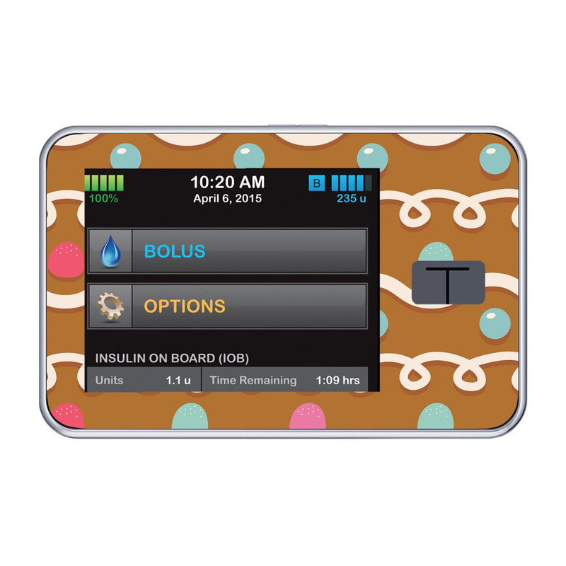 Peelz Gingerbread Sticker for Tandem t:slim Peelz/Stickers Black