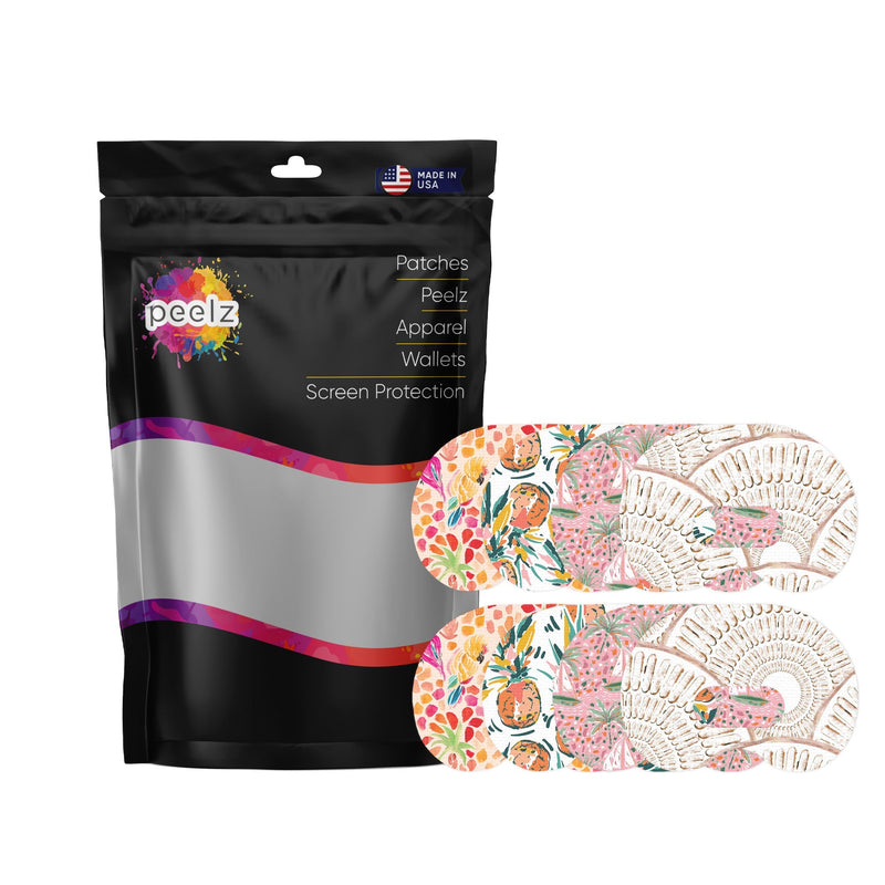 Peelz Girls Summer Variety Medtronic Guardian Connect Patch Tape - Pump Peelz Patch Medical Tape White Smoke 12-Pack (Set of 12 Patches),4-Pack (Set of 4 Patches)