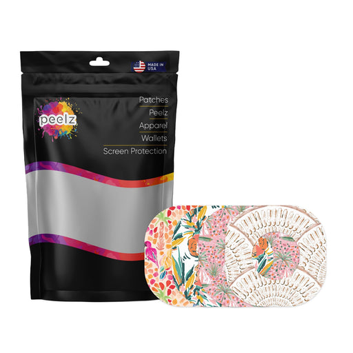Peelz Girls Summer Variety Dexcom G7 and Stelo Patch Tape - Pump Peelz Patch Medical Tape White Smoke 12-Pack (Set of 12 Patches),4-Pack (Set of 4 Patches)