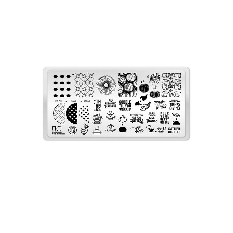 UberChic Beauty Give Thanks-02 Stamping Plate Lavender