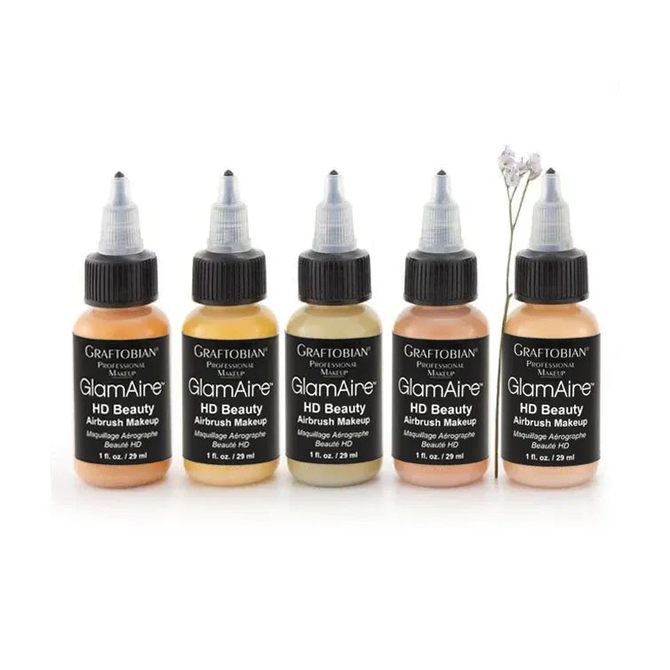 Graftobian Make-Up Company GlamAire™ Corrector Shades, Ultra HD Airbrush White Smoke Extra Hi-Lite,Pink Hi-Lite,Muted Green,Yellow Highlight,Soft Orange Corrector