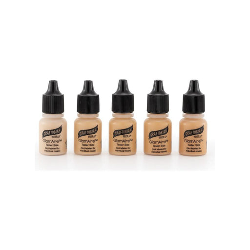 Graftobian Make-Up Company GlamAire™ Airbrush Starter Sets Dark Slate Gray Cool #1,Warm #2,Neutral #3,Corrector - Light