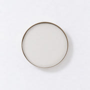 Rosy Rings Glass Accent Botanical Candle Plate Candle Plate Light Gray