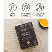 Chagrin Valley Soap & Salve Natural Soap: Goat Milk Oatmeal Soap Light Gray Full Bar 5.6 oz,Travel Size Bar 1.7 oz