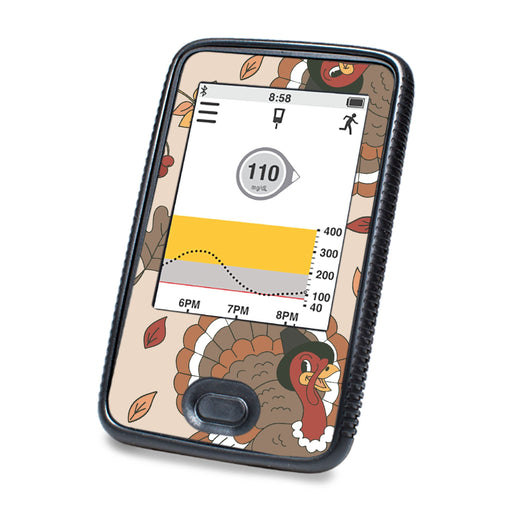 Peelz Gobble Gobble DEXCOM G6 Touchscreen Receiver Peelz/Stickers White Smoke