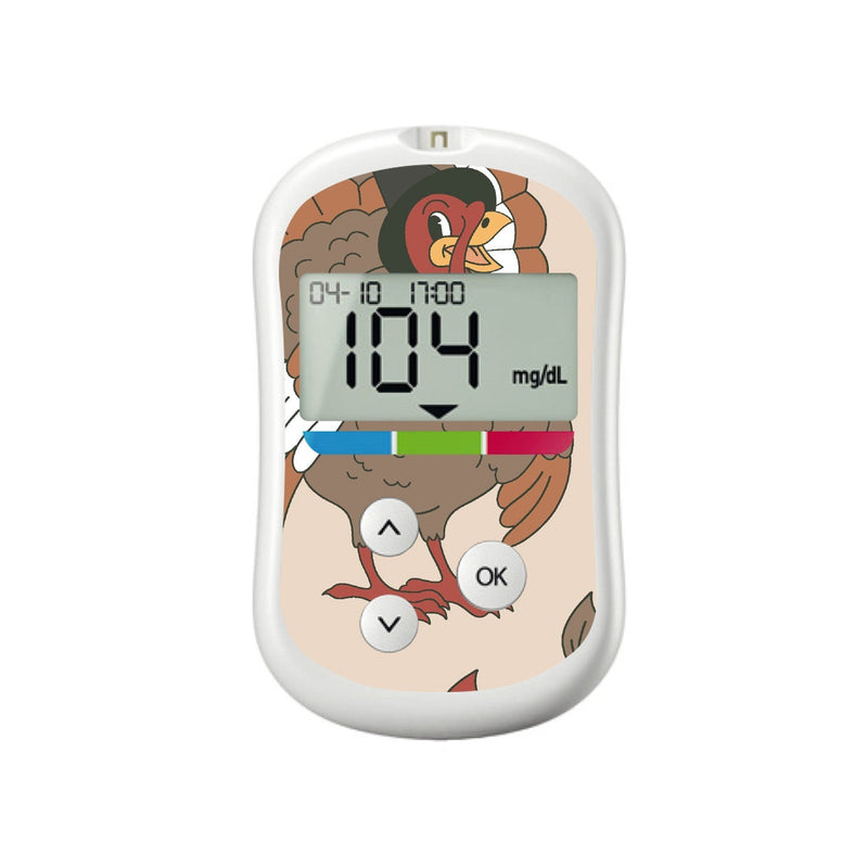 Peelz Gobble Gobble for OneTouch Verio Flex Glucometer Peelz/Stickers White Smoke