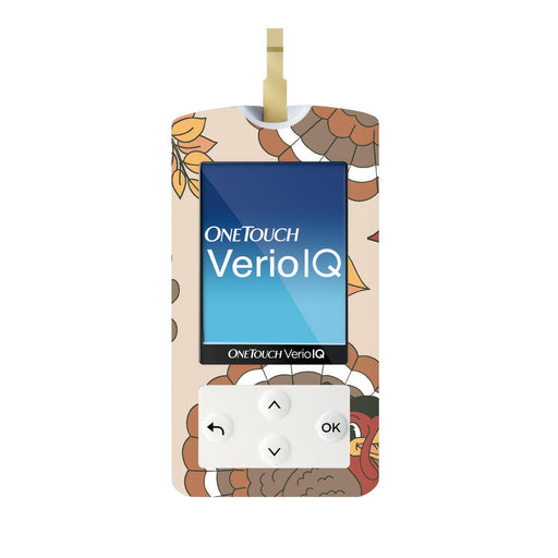 Peelz Gobble Gobble for OneTouch Verio IQ Glucometer Peelz/Stickers White Smoke