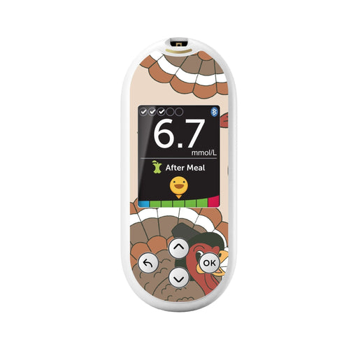 Peelz Gobble Gobble for OneTouch Verio Reflect Glucometer Peelz/Stickers White Smoke