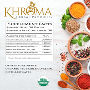 Khroma Herbal Products Goddess - Organic Female Blend Supplements Antique White
