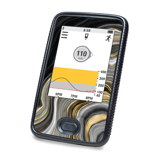 Peelz Gold Marble Designed for DEXCOM G6 Touchscreen Receiver Peelz/Stickers White Smoke