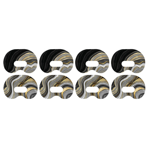 Peelz Gold Marble Medtronic Guardian Connect Patch Tape - Pump Peelz Patch Medical Tape White Smoke 4-Pack Medtronic CGM Tape
