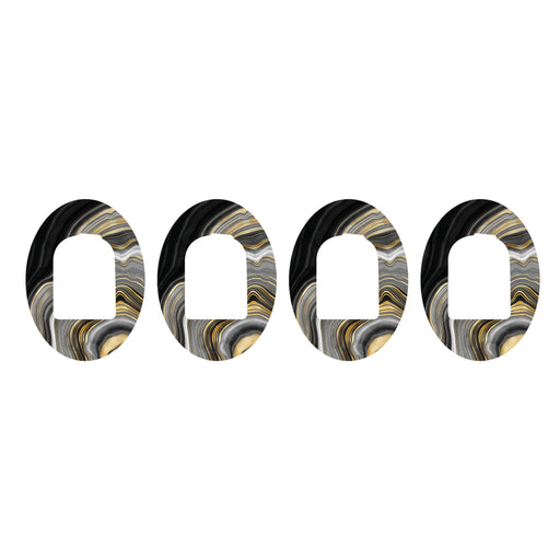 Peelz Gold Marble Pod Patch Tape - Pump Peelz Patch Medical Tape White Smoke 4-Pack Omnipod Tape