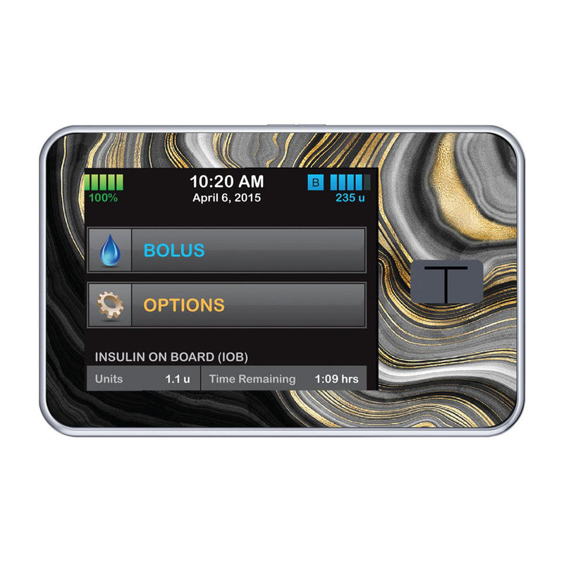 Peelz Gold Marble Sticker for Tandem t:slim Peelz/Stickers Black