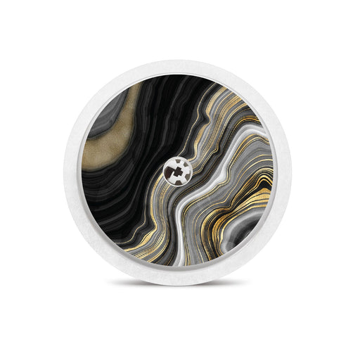 Peelz Gold Marble for Freestyle Libre 2 Peelz/Stickers White Smoke Sensor Only