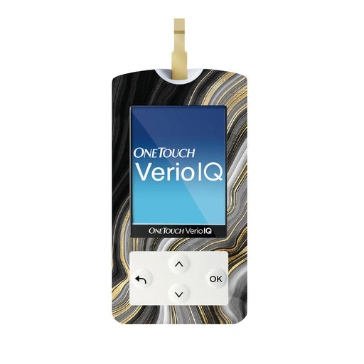 Peelz Gold Marble for OneTouch Verio IQ Glucometer Peelz/Stickers White Smoke