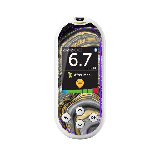 Peelz Gold Marble for OneTouch Verio Reflect Glucometer Peelz/Stickers White Smoke